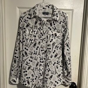 Karl Lagerfeld Monochrome Graphic Shirt